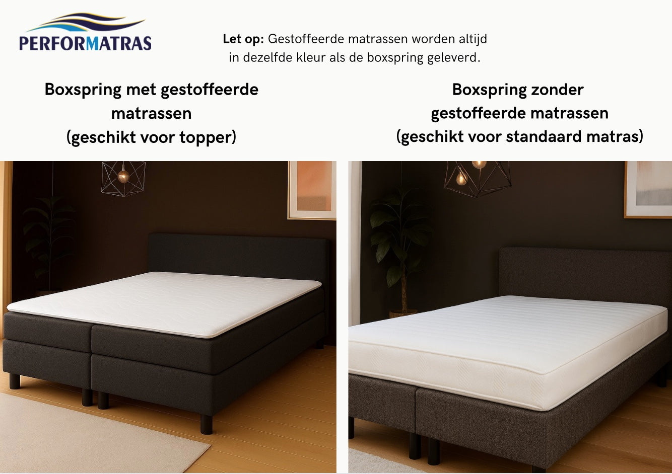 Performatras boxspring Calmora